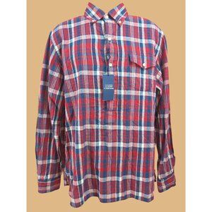 Polo Ralph Lauren Half-Button Madras Shirt Large NWT